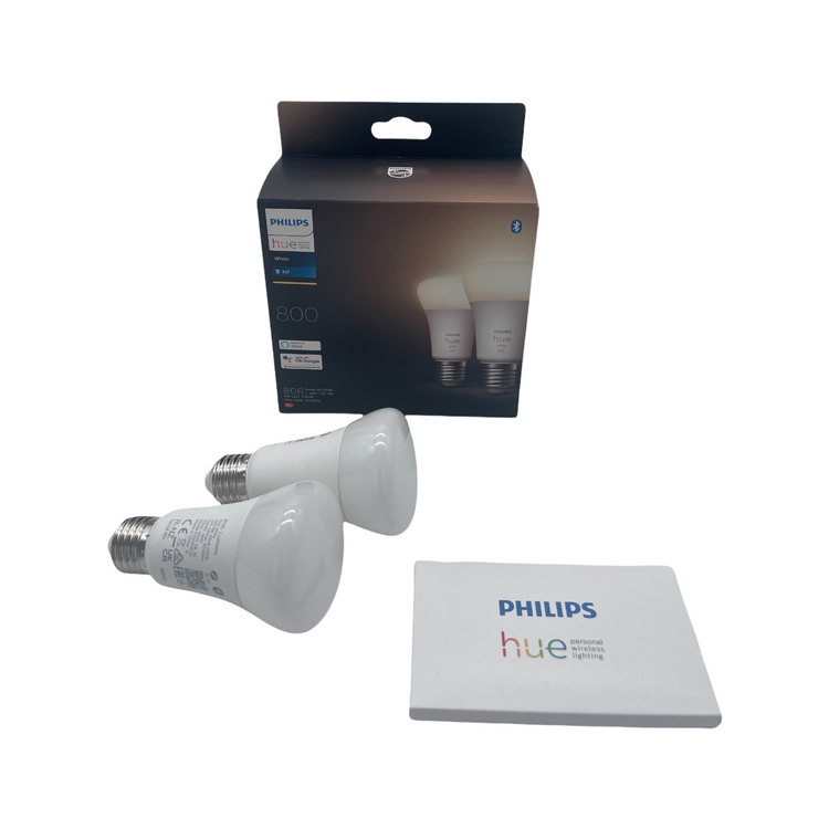 Philips Hue White E27 LED Lampe Doppelpack, Stil 60W, dimmbar, Alexa, zigbee